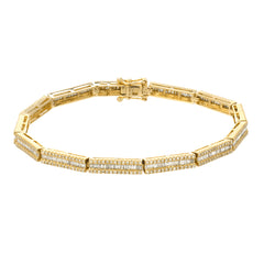 heirloom tennis bracelet with baguette diamonds