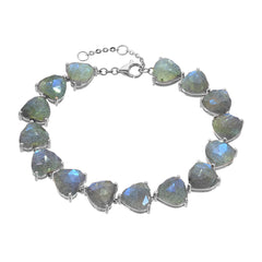 heart shaped labradorite tennis bracelet