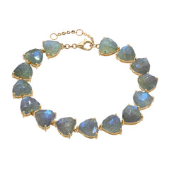 heart shaped labradorite tennis bracelet