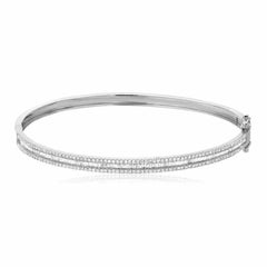 heirloom bangle in white gold