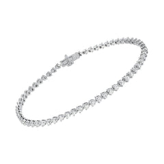 classic diamond tennis bracelet in 14k white gold