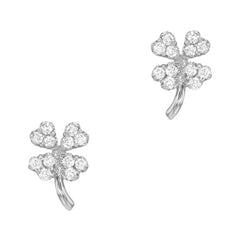 four leaf clover diamond earrings