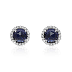 blue corundum rosie post earrings