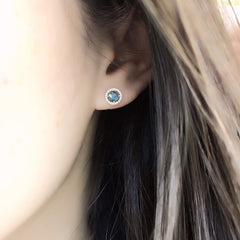 London blue topaz on ear