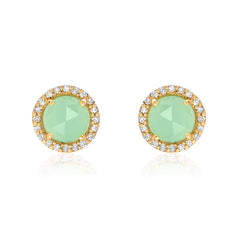 chrysoprase rosie post earrings