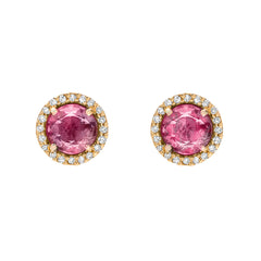 pink tourmaline rosie post earrings