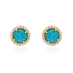 turquoise rosie post earrings