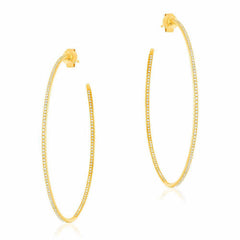 50mm in and out hoop earrings in yellow gold