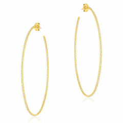 65mm in & out hoop earrings with diamonds in yellow gold