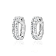 heirloom huggies with micropave diamonds and baguette diamonds