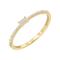 miniature baguette diamond center on halfway diamond band