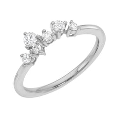 cluster diamond bridal band