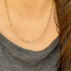 handmade oval link chain necklace