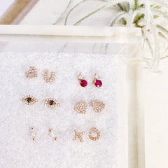 petite evil eye earrings with other petite liven earrings