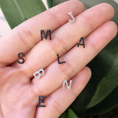 single petite initial post earring