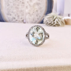 14k white gold amblygonite ring