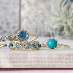 summery warm collection of rings