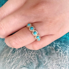 mini rosie turquoise halfway band