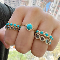 mini rosie turquoise halfway band