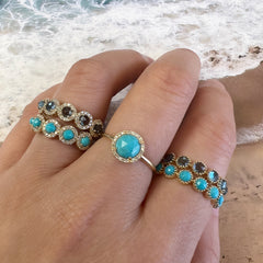 mini rosie turquoise halfway band