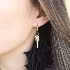 dream catcher willow earring on ear