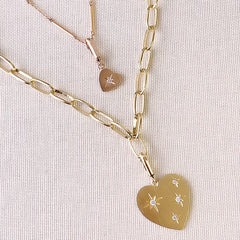 mini heart clip charm