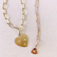 mini heart clip charm