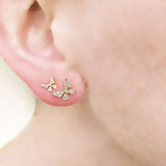 butterfly post earrings