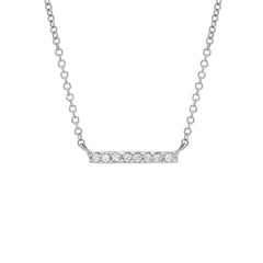 mini bar petite diamond and gold necklace