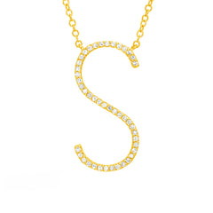 large skinny initial necklace