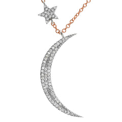 large moon and star necklace