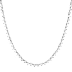 14k gold diamond tennis necklace