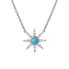 turquoise mini center with diamond sun rays