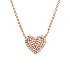 heart pave necklace