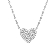 heart pave necklace