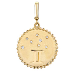 Zodiac Talisman Disc Clip Charm