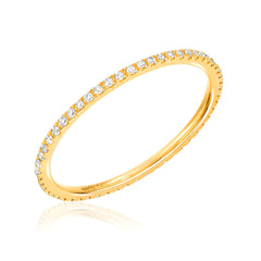 solid gold petite diamond eternity band