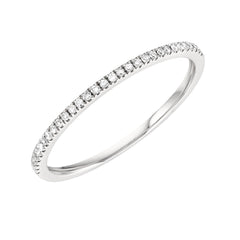 14k solid gold and petite micropave diamond halfway band