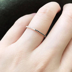 Yin yang eternity band on hand