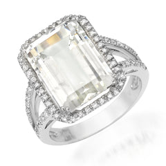 white topaz engagement ring