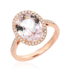 Morganite oval ring