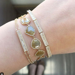 heirloom tennis bracelet with baguette diamonds