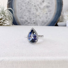 One of a Kind Teardrop Tanzanite Ring